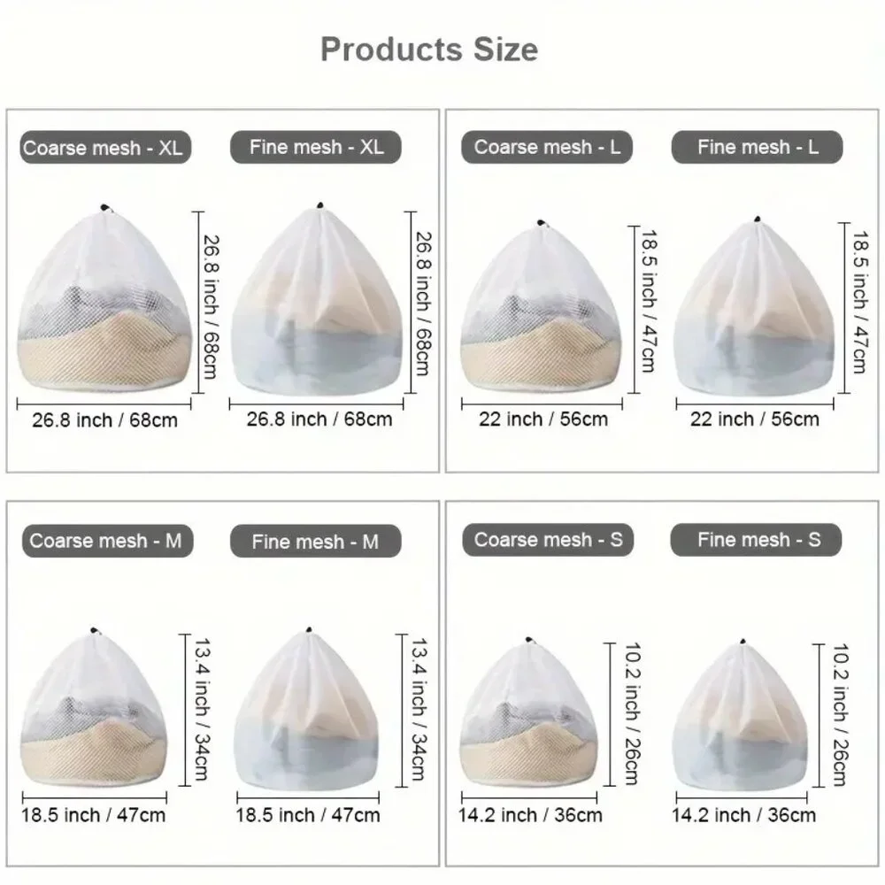 NIB White XL Polyester Mesh Laundry Bags With Drawstring Closure *Price Is Firm*